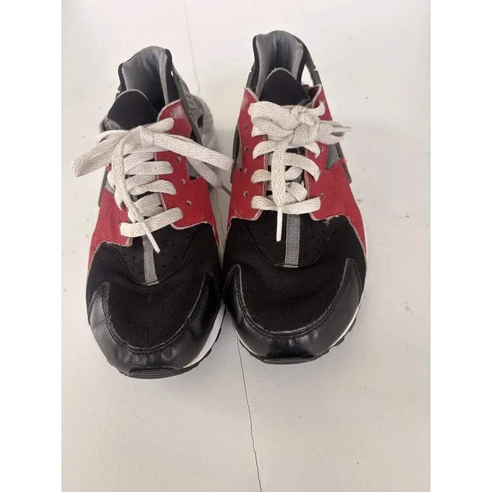NIKE AIR HUARACHE Junior WHITE RED BLACK Sneakers Shoes 654275-008 7Y